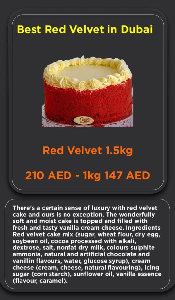 Red Velvet Cake in Dubai
